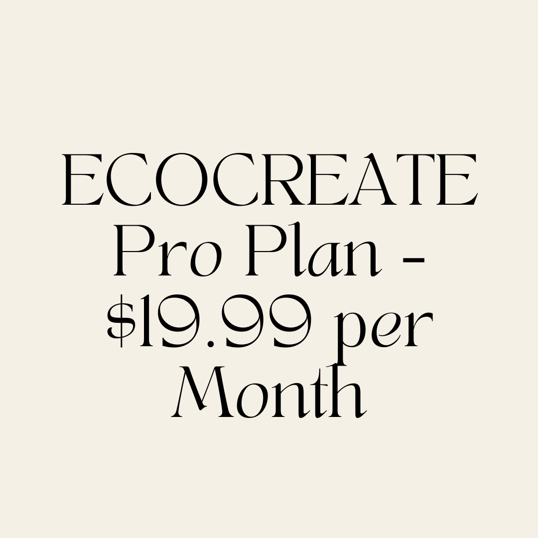 ECOCREATE: Pro Plan – $19.99 per Month with 25 Products (Digital or Physical)⁠ - CJECOPLAY Inc.
