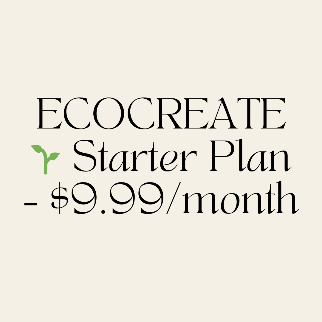 ECOCREATE: Starter Plan – $9.99 per Month with 10 Products (Digital or Physical)⁠ - CJECOPLAY Inc.