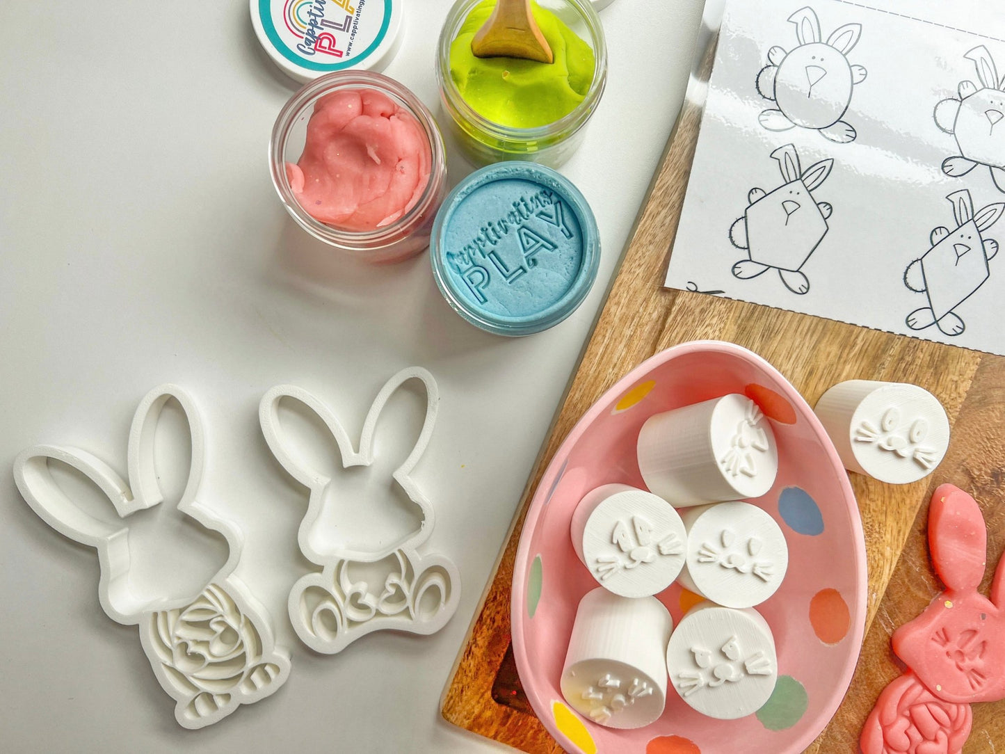 NEW - Easter Bunny_Rabbit Face Stamp & Eco Cutter - CJECOPLAY Inc.