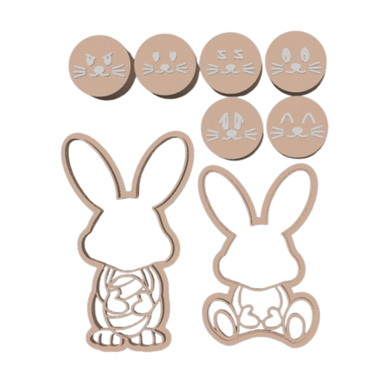 NEW - Easter Bunny_Rabbit Face Stamp & Eco Cutter - CJECOPLAY Inc.