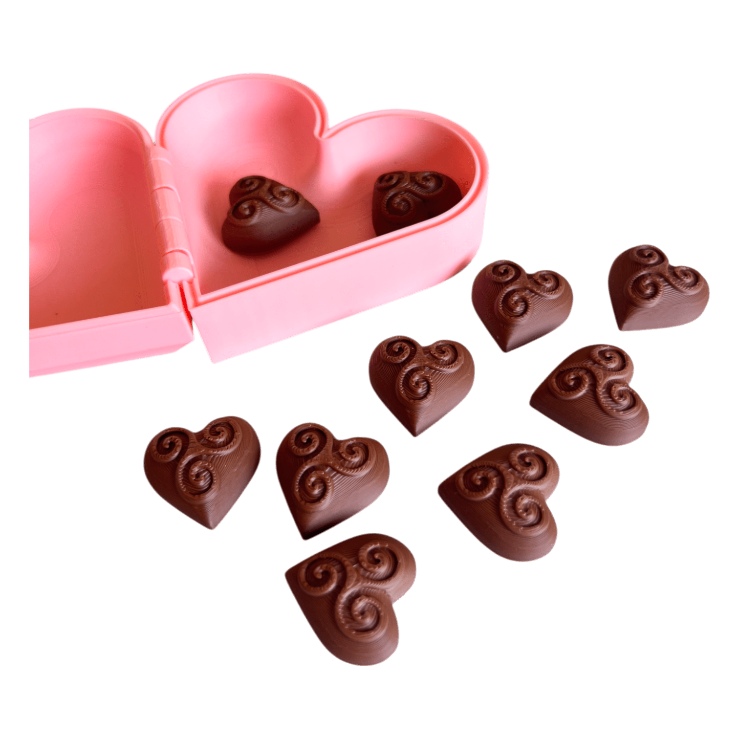 NEW - Heart Chocolate Box + 10 Chocolate Counters - CJECOPLAY Inc.