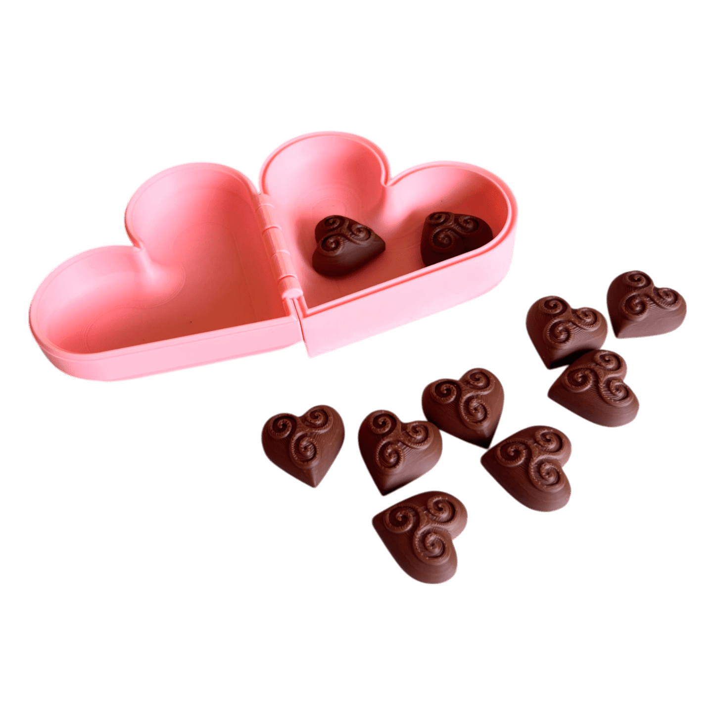 NEW - Heart Chocolate Box + 10 Chocolate Counters - CJECOPLAY Inc.