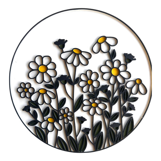 Spring Daisy Flowers - Circle Play EcoTray Insert - CJECOPLAY Inc.